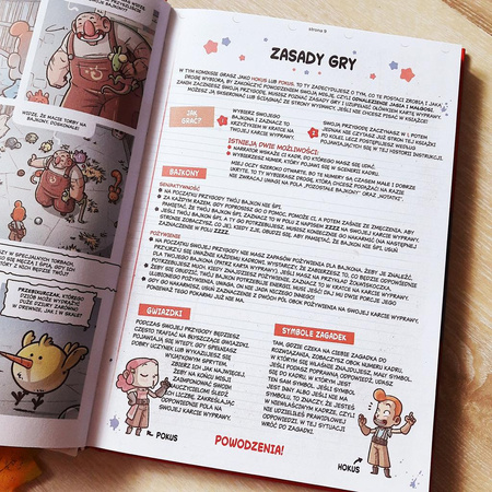 MALI HOKUS I POKUS KOMIKS PARAGRAFOWY DLA DZIECI BURZA I GRZYBY książka gra
