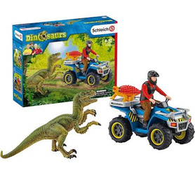 OUTLET DINOZAURY Schleich 41466 Ucieczka quadem przed welociraptorem