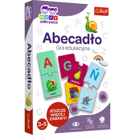 OUTLET ABECADŁO GRA DLA DZIECI PLANSZOWA EDUKACYJNA RODZINNA NAUKA LITEREK 3+