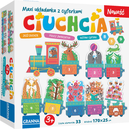 CIUCHCIA MAXI UKŁADANKA Z CYFERKAMI dla dzieci puzzle gra zabawka cyferki