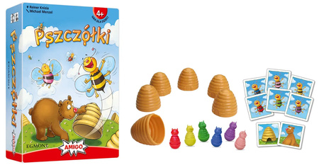 Gra Pszczółki gra planszowa dla dzieci 4+ MEMORY karty figurki pszczoły