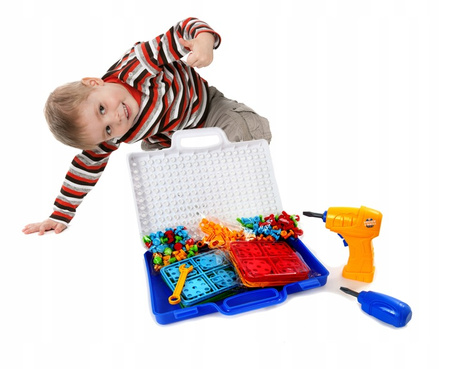 Kreatywna układanka wiertarka wkrętarka dla dzieci szablon 2D 3D edukacja