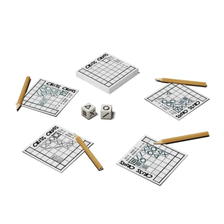 Criss Cross gra karciana LOGICZNA do plecaka podróżna KNIZIA kostka krzyżyk