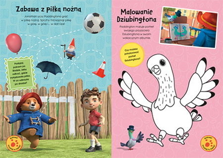 PRZYGODY MISIA PADDINGTONA Zadania Podróże nalepki naklejki dla dzieci