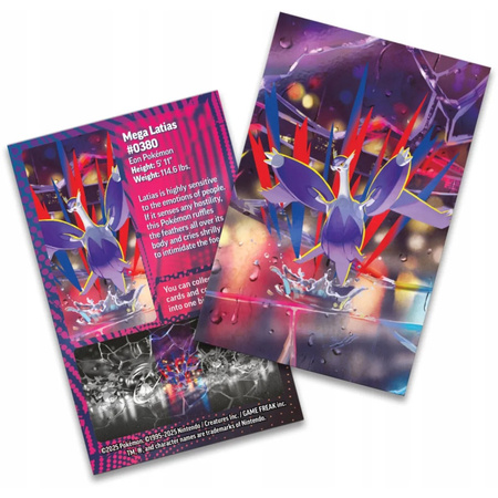 Pokemon TCG Mega Heroes Mini Tin 2 BOOSTERY Latias ORYGINALNE KARTY