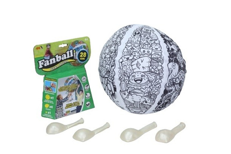 OUTLET EPEE FANBALL PIŁKA NOŻNA pokoloruj nadmuchaj rzucaj Fun Ball DUŻA 28cm zielona
