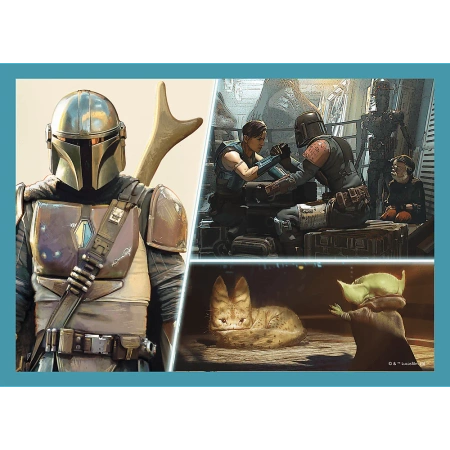 OUTLET PUZZLE 4w1 Mandalorian Star Wars 34397 Trefl