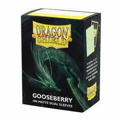 Koszulki PREMIUM na karty talię Pokemon MtG Magic Dual MATTE Dragon Shield Sleeves protektory Zielone Gooseberry (100 sztuk)