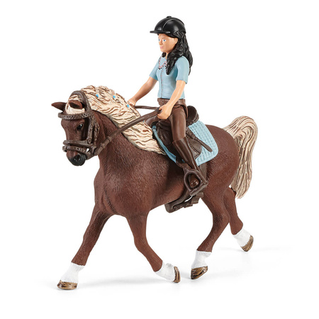 Schleich 42438 13w1 MYJNIA DLA KONIA +Figurka DZIEWCZYNKA Emily +KOŃ konik