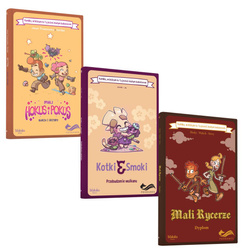 ZESTAW 3 GIER GW FOKSAL Mali Rycerze Dyplom Kotki i Smoki Mali Hokus Pokus