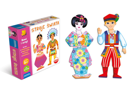 Stroje Świata gra planszowa układanka dla dzieci nauka dla przedszkolaków