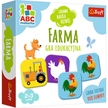 FARMA GRA EDUKACYJNA DLA DZIECI 2-3 LATA żłobek przedszkole DUŻE ELEMENTY
