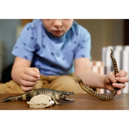 Schleich 42625 ZWIERZĘTA FIGURKI dla dzieci krokodyl wąż jajka jaja gniazdo
