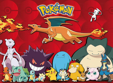 OUTLET Puzzle POKEMON XXL 100 puzle dla dzieci Charizard Pikachu top pokemony
