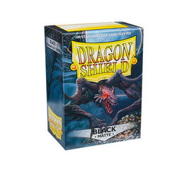 OUTLET Koszulki PREMIUM na karty talię Pokemon MtG Magic MATOWE Dragon Shield Sleeves protektory Czarne (100 sztuk)
