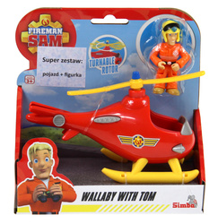 STRAŻAK SAM ZESTAW TOM HELIKOPTER RATOWNICZY WALLABY straż pożarna +FIGURKA