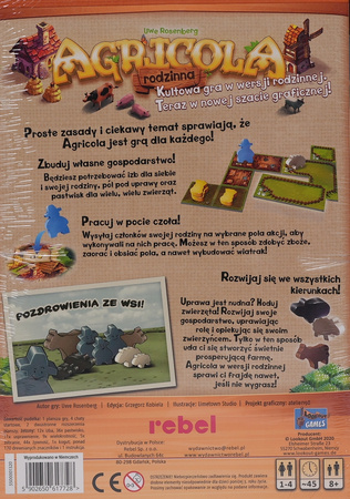 Agricola rodzinna gra planszowa farma zwierzątka zbuduj gospodarstwo 8+