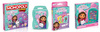 SUPER zestaw 4w1 gier KOCI DOMEK GABI MONOPOLY gra planszowa JUNIOR TOP