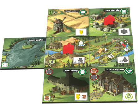 GLEN MORE II KRONIKI gra planszowa STRATEGICZNA WIELKA W TYM 8 ROZSZERZEŃ