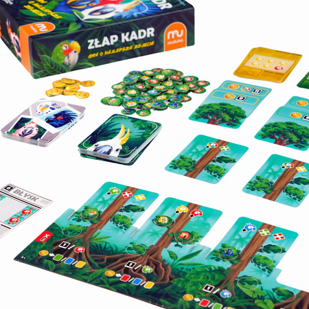 ZŁAP KADR gra karciana PIĘKNE ILUSTRACJE Muduko PAPUGI 150 kart 8+ RODZINNA