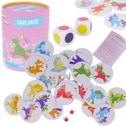 JEDNOROŻCE gra planszowa kości karty kostki towarzyska do gry dla dzieci 3+