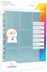 Gamegenic Ultrasonic Strony do segregatora 10 sztuk 9 Pocket Pages A4 Toploading