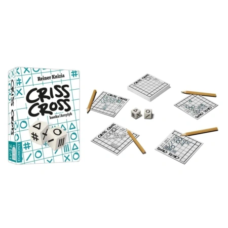 Criss Cross gra karciana LOGICZNA do plecaka podróżna KNIZIA kostka krzyżyk