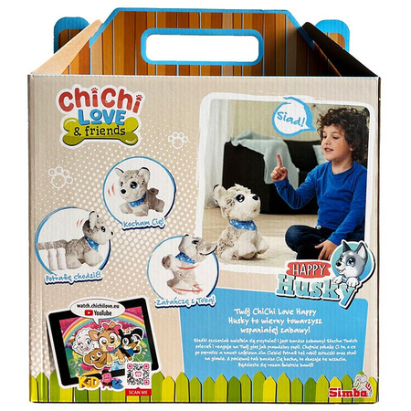OUTLET INTERAKTYWNY PIES CHI CHI LOVE HAPPY HUSKY ZABAWKA DLA DZIECI PIĘKNY PIESEK