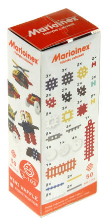 MARIOINEX KLOCKI MINI WAFLE WAFFLE ZESTAW STANDARDOWY 50 klocków