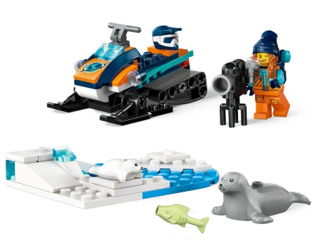 OUTLET LEGO City 60376 Skuter śnieżny pojazd kamera klocki +3x figurka ludzik foki
