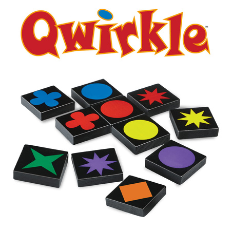 OUTLET QWIRKLE gra planszowa logiczna obrazkowe literaki domino LOGICZNA rodzinna