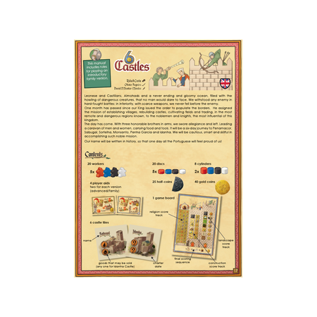 6 Castles BOARD GAME gra planszowa strategiczna budowa zamków jęz. ang.