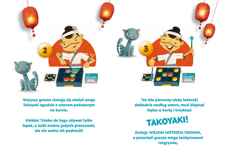 Takoyaki zręcznościowa gra planszowa logiczna układanie wzorów Japonia