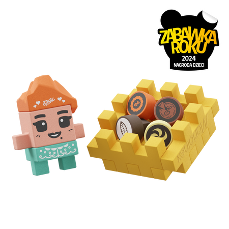 MARIOINEX WEDEL ZESTAW KLOCKÓW WAFFLE klocki ciężarówka wafle konstrukcyjne