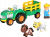 OUTLET Traktor ciąnik z farmerem zwierzęta ŚWIATŁA DŹWIĘKI 33cm zabawa na wsi