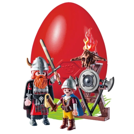 Playmobil SKARBONKA JAJKO DLA DZIECI +WIKINGOWIE 9209 bronie figurki