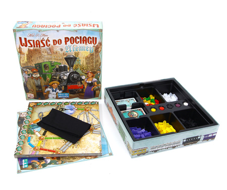 Wsiąść do Pociągu Niemcy gra planszowa POCIĄGI układanie tras wagony mapa