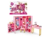 OUTLET SZAFA MARZEŃ LALKI zestaw dla lalek MEBLE LUSTRO ZŁOTA TOREBKA 15 elementów