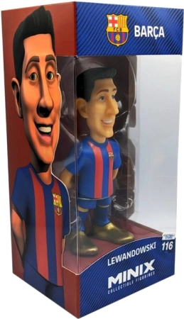 2x FIGURKA MINIX FC BARCELONA ROBERT LEWANDOWSKI +PEDRI KOLEKCJONERSKA 12cm