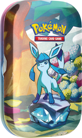 Pokemon Prismatic Evolutions Glaceon Tin Puszka 2 boostery ORYGINALNE KARTY