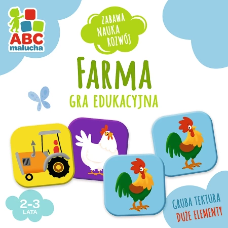FARMA GRA EDUKACYJNA DLA DZIECI 2-3 LATA żłobek przedszkole DUŻE ELEMENTY