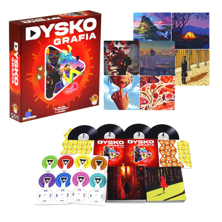 DYSKOGRAFIA MUZYCZNA GRA IMPREZOWA szybka planszowa 3-8 GRACZY hity muzyki