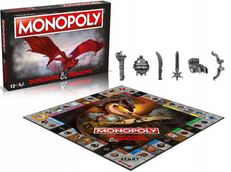 Monopoly D&D Dungeons and Dragons Baldur's Gate PIĘKNA gra planszowa POLSKA