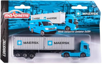 TIR CIĘŻARÓWKA VOLVO MAERSK auto model KONTENER MAJORETTE METALOWA RUCHOMA