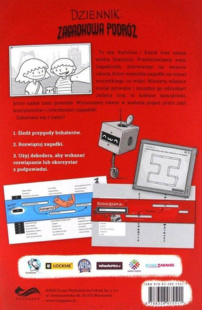 OUTLET Dziennik Zagadkowa Podróż game gra książka Smart Book łamigłówki zagadki