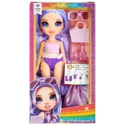VIOLET WILLOW RAINBOW HIGH FASHION DOLL LALKA +UBRANKA PLAŻOWE DLA LALEK