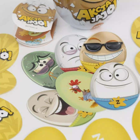 Akcja jajo! gra KARCIANA zabawna rodzinna ZBIERAJ JAJA 8+ PROSTA