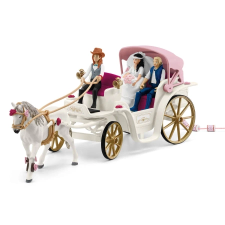 SCHLEICH 42641 Kareta weselna WIELKI ZESTAW HORSE CLUB konie 109 ELEMENTÓW 