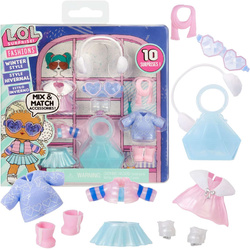 KOMPLET UBRANEK DLA LALEK LOL SURPRISE SUPRISE UBRANKA DO LALKI RÓŻOWE NIEBIESKIE