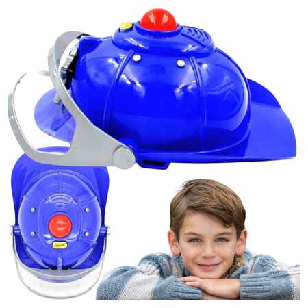 Kask policyjny zabawka ŚWIATŁO DŹWIĘK dla dzieci zabawa POLICJANT hełm